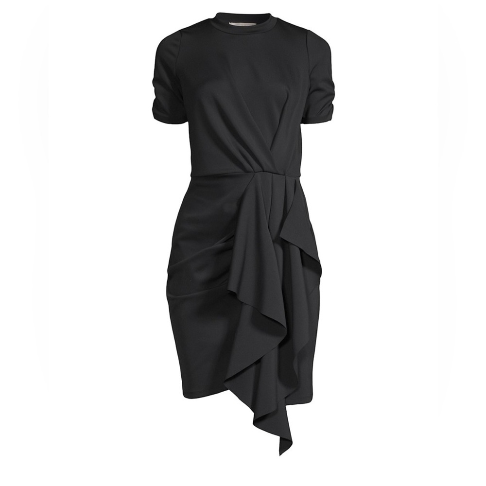 RACHEL PARCELL Draped Short-sleeve Minidress